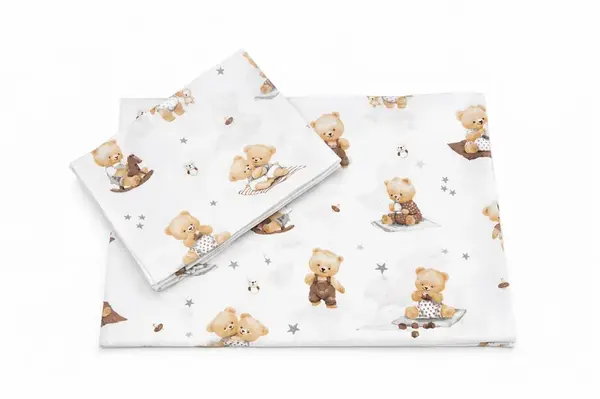 Baby Nellys Povlečení do postýlky, 2D sada -  Kouzelný méďa