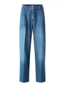 Rich & Royal Plisované rifle  modrá denim