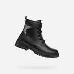 Černé dívčí kotníkové boty Geox Casey