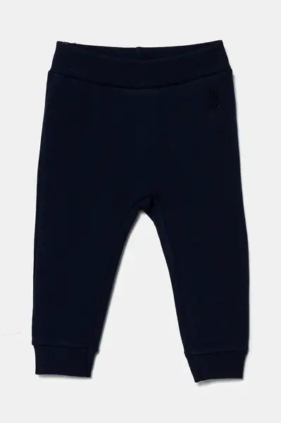Kojenecké bavlněné tepláky United Colors of Benetton tmavomodrá barva, 3J70AF01R