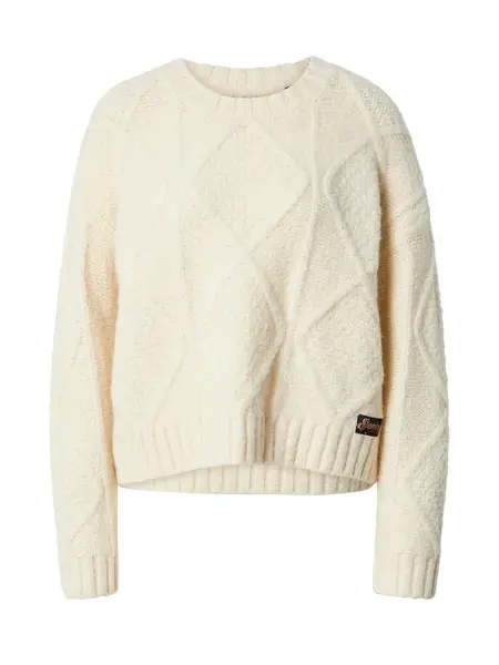 Superdry & Co Sveter  biela ako vlna