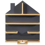 Ben'n'jen NÁSTĚNNÝ REGÁL, borovice, šedá, přírodní barvy, 50/60/15 cm