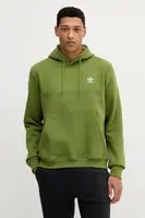 Mikina adidas Originals Essentials pánská, zelená barva, s kapucí, s aplikací, JW1067