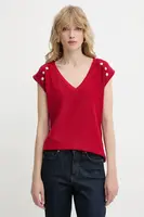 Tričko Morgan dámské, červená barva, DILI