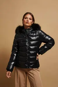 Marisse Quilted Jacket With A Fur Hood