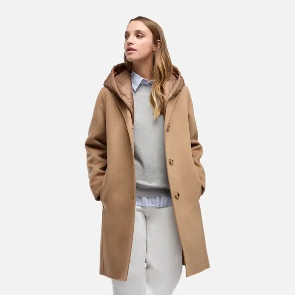 Light Brown Women's Coat Geox Rawelle - Women's