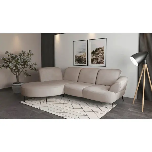 Sit & More ROHOVÁ SEDAČKA, textil, šedobéžová