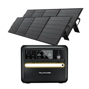 TALLPOWER V2400 2160Wh Power Station + 2x 400W Solar Panel