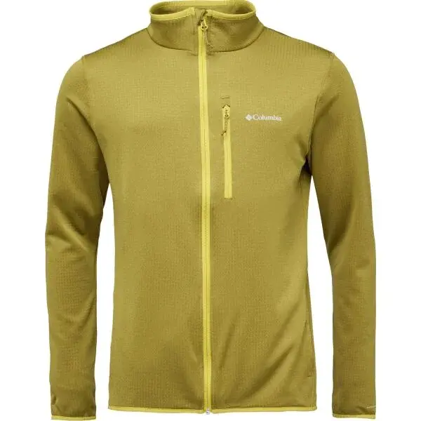 Columbia ESSENTIAL HIKE™ GRID FLEECE FULL ZIP Pánska flísová mikina, žltá, veľkosť