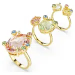Swarovski Překrásná sada pozlacených prstenů Gema 5705813 (3x prsten) 52 mm
