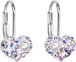 Evolution Group - Pavona Srdíčkové náušnice s krystaly Swarovski 31125.9 violet