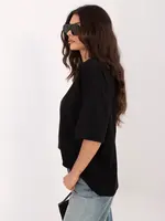 Čierne dámske basic tričko