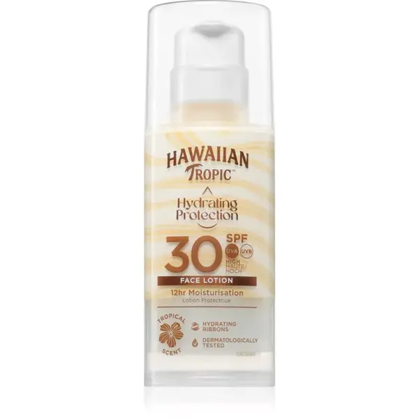 Hawaiian Tropic Hydrating Protection Face Lotion opaľovací krém na tvár SPF 30 50 ml