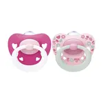 Dojčenský cumlík Signature 6-18m 2ks dievča, vel. 6-18 m