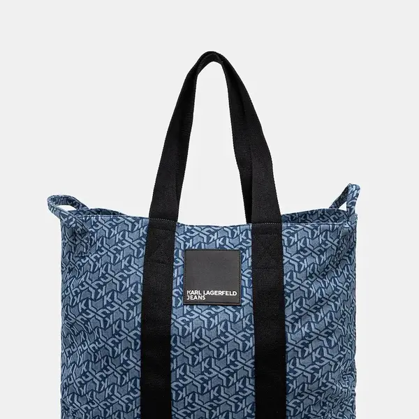 Kabelka Karl Lagerfeld Jeans modrá barva, A2W50005