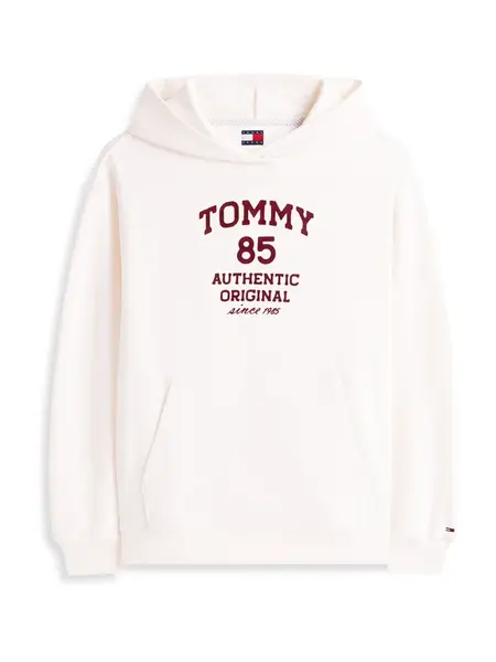 Tommy Jeans Mikina '85'  bordová / biela