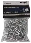 Trhací nýty hliník-ocel, 4,0 x 12,7 mm, s plochou hlavou, sada 100 ks - ASTA Velikost: 4.8x9.6 mm