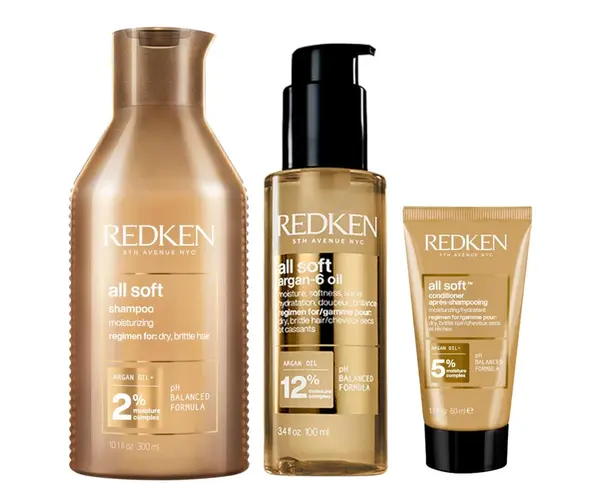 Sada pro suché a křehké vlasy Redken All Soft + kondicionér 50 ml zdarma + dárek zdarma