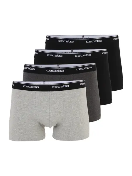 CECEBA Boxerky  sivá melírovaná / čierna