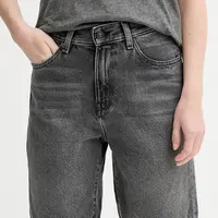 Džínové šortky G-Star dámské, šedá barva, high waist, D26268-D933