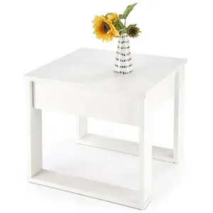 Konferenčný stolík Nea štvorcový so zásuvkami biela 60