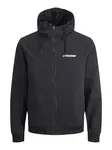 Jack & Jones Plus Prechodná bunda 'JJERush'  čierna / biela