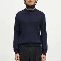 Vlněný svetr Paul Smith pánský, tmavomodrá barva, lehký, s golfem, M1R-565X-M02093