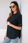 Dámska blúzka Kesi Włoski s krátkymi rukávmi čierna