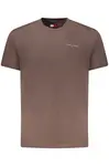Hnedé pánske tričko s krátkym rukávom