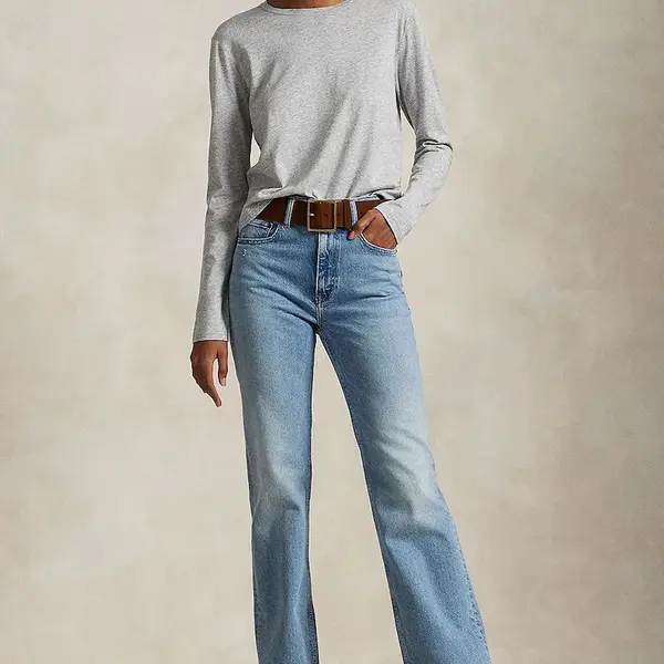 Bavlněné džíny Polo Ralph Lauren dámské, high waist, 211970178