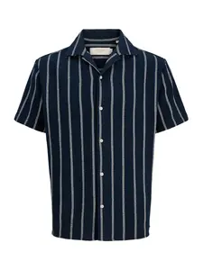 Jack & Jones Junior Košeľa 'JORCOBA'  tmavomodrá / biela