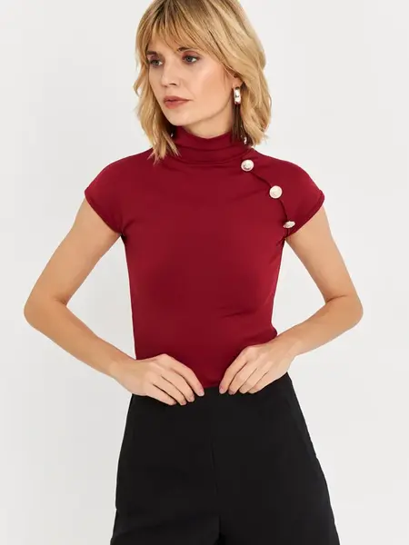 Cool & Sexy Tričko  burgundská