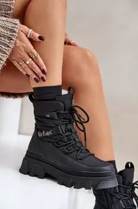 Dámské sněhule na zip Lee Cooper LCJ-24-47-3144 Černé