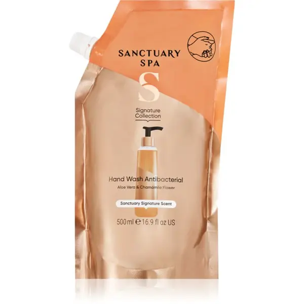 Sanctuary Spa Signature Collection vyživujúce tekuté mydlo s antibakteriálnou prísadou náhradná náplň 500 ml