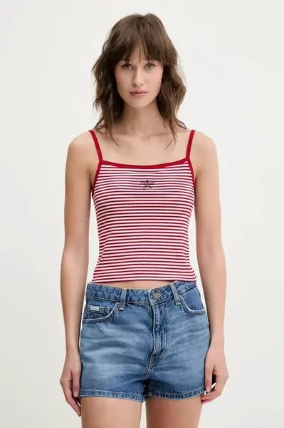 Top Guess Jeans vínová barva, W5GP35 KCIE1