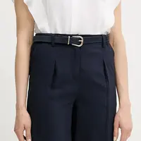 Kraťasy Patrizia Pepe dámské, tmavomodrá barva, hladké, high waist, 2P1661 A573