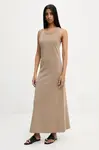 Šaty Answear.LAB béžová barva, maxi