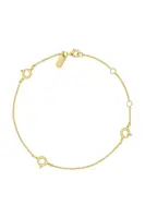 Pozlacený stříbrný náramek Design Letters 90506002GOLD