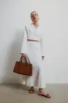 Sukně Answear.LAB bílá barva, maxi, áčková