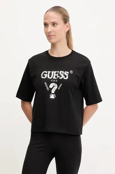 Guess Bavlněné tričko Guess AURLIE