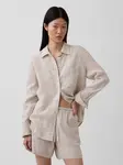 GAP Dámska ľanová oversize košeľa
