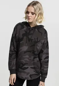 Dámská oversized maskáčová mikina s kapucí