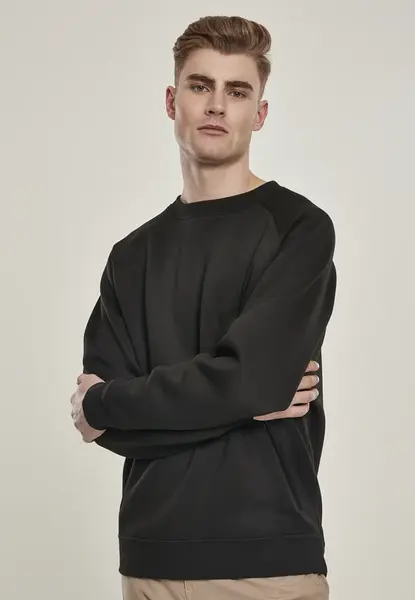 Raglan Zip Pocket Crew černá