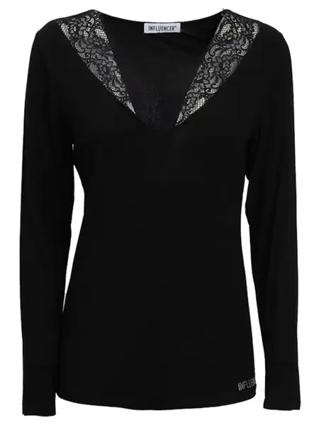 Influencer Tričko  čierna