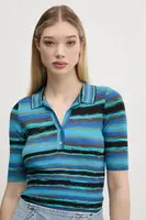 Svetr Desigual CIMARRÓN dámský, modrá barva, lehký, 25SWTK96