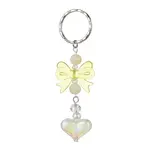 Acrylic Heart with Bowknot Keychains