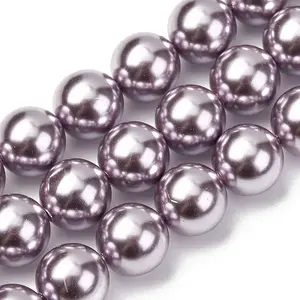 Electroplated Shell Pearl Beads Strands