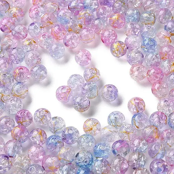 Transparent Crackle Acrylic Beads