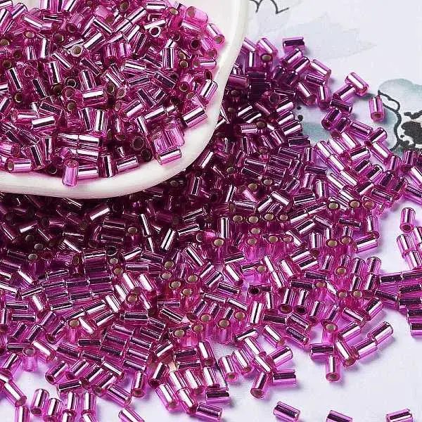 Baking Paint Glass Round Bugle Beads