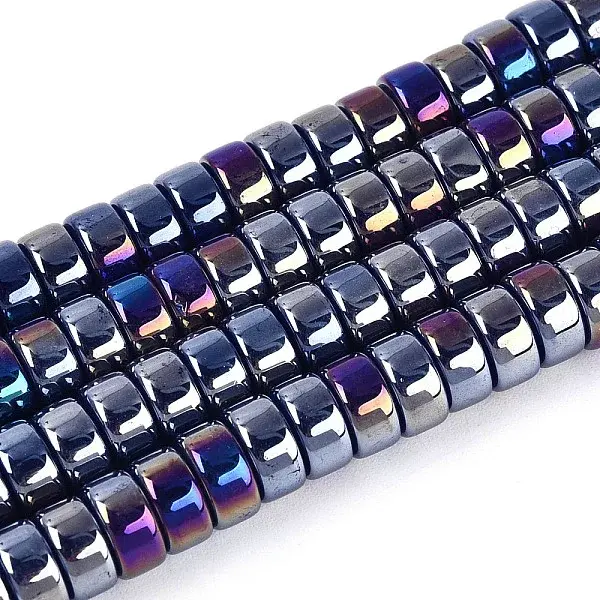 AB Color Plated Opaque Glass Beads Strands